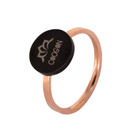 Bague plaqué or rose 24kt BIGAD019