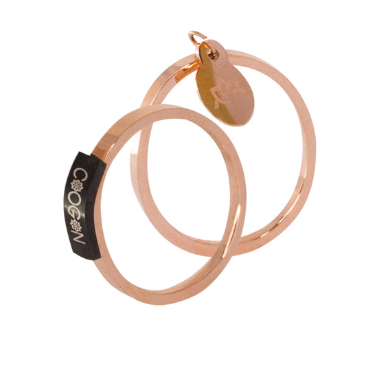 Bague plaqué or rose 24kt logo Chogan BIGAD022