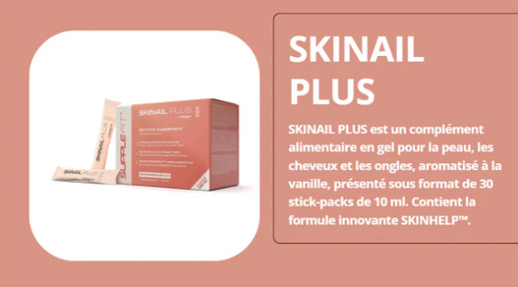 SKINAIL PLUS -Complément alimentaire en gel pour la peau, les cheveux et les ongles - 300 ml