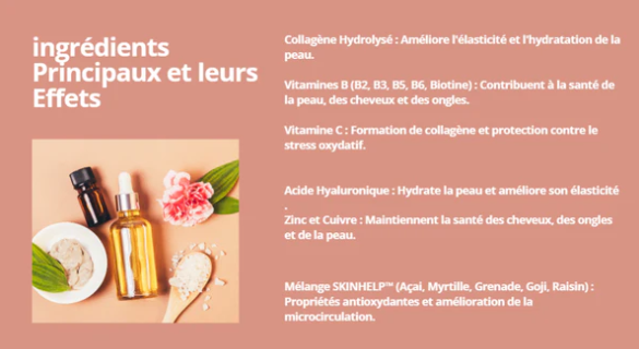 SKINAIL PLUS -Complément alimentaire en gel pour la peau, les cheveux et les ongles - 300 ml