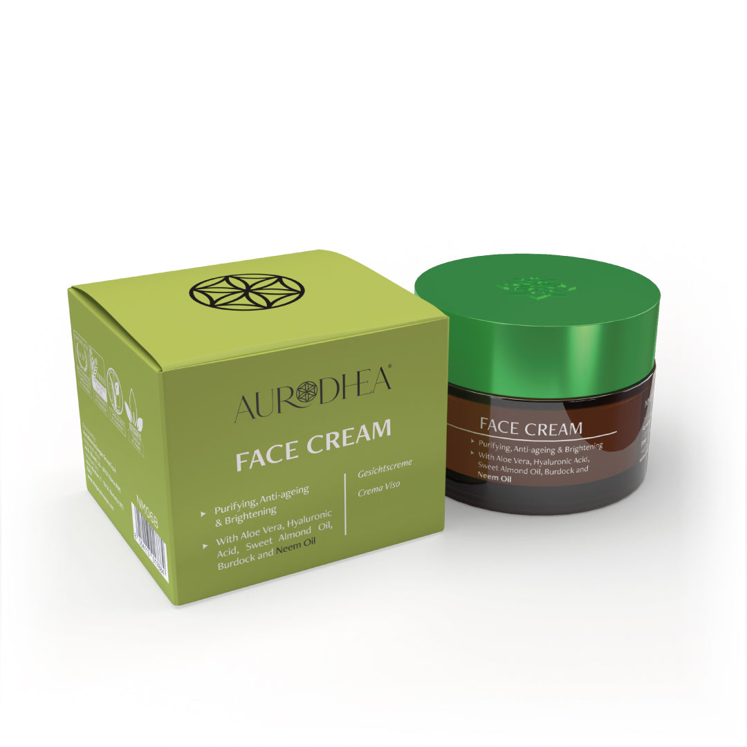 CREMA SCHIARENTE PER PELLI GRASSE E TENDENTI ALL'ACNE Crema viso con olio di Neem n. NM06B - 50 ml